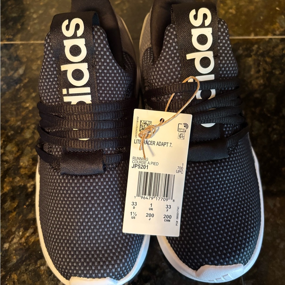 Adidas Lite Racer Adapt 7 Black and White Sneakers